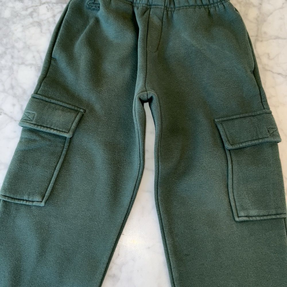 Lacoste Kids Green Cargo Sweatpants 6Y - Picture 4 of 5